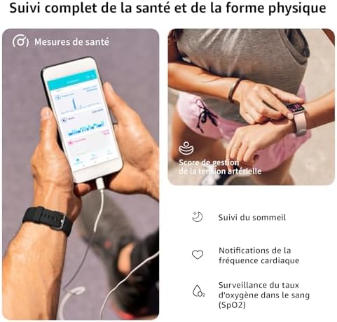 AcclaFit Montre Connectée Homme Femme avec Appels Bluetooth, Écran 1.85" HD Smartwatch Sport (140+ Modes), Cardiofréquencemètre, Moniteur de Sommeil, Étanche IP68 pour Android iOS — vue 5