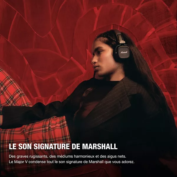 Casque MARSHALL Major V Noir — vue 2