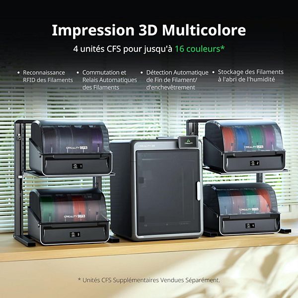 Imprimante 3D CREALITY K2 Combo Imprimante 3D,Multicolore,CFS — vue 3