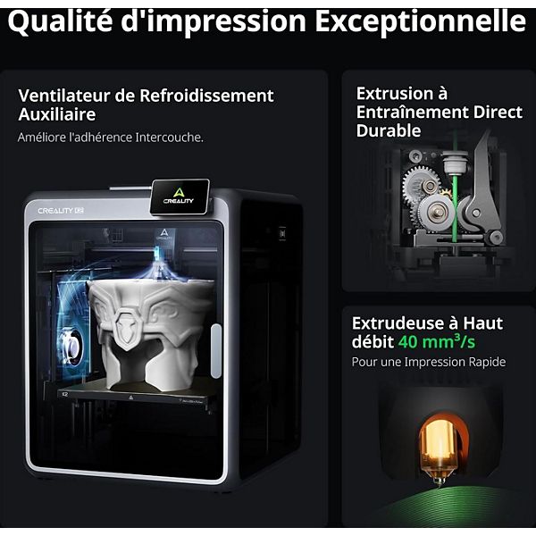 Imprimante 3D CREALITY K2 Combo Imprimante 3D,Multicolore,CFS — vue 4