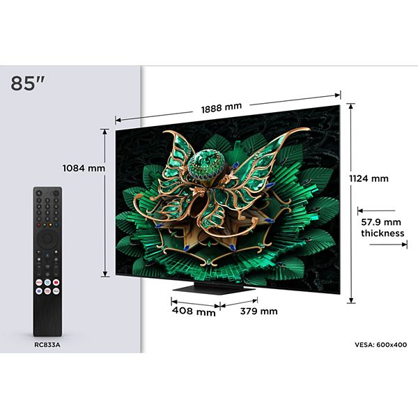 TV Mini Led TCL Mini LED Pro 85C79K 2025 — vue 4