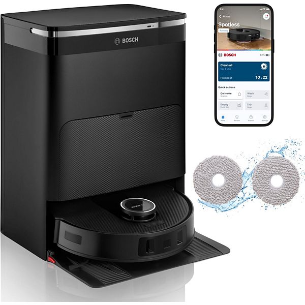 Robot Aspirateur Laveur BOSCH Spotless Max Noir — vue 2