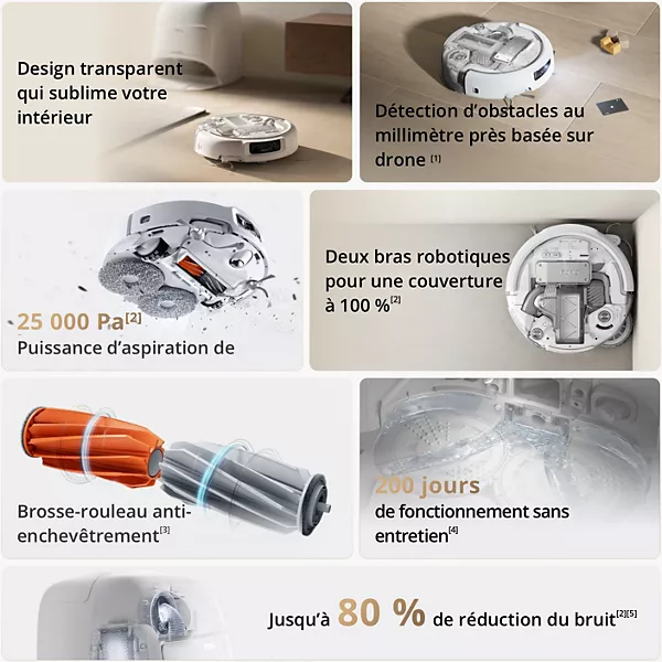 Robot Aspirateur Laveur DJI Romo A — vue 2