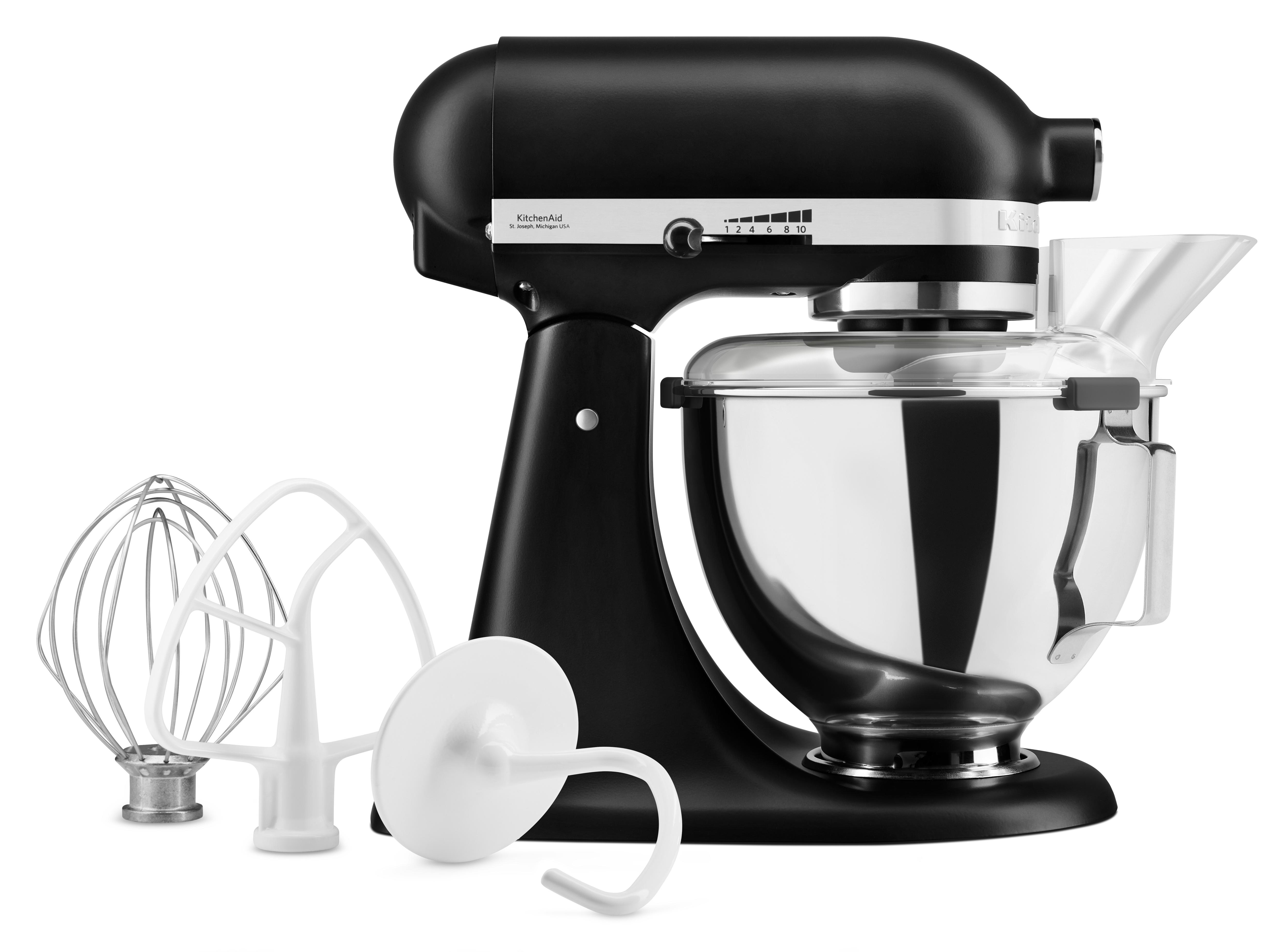 Robot pâtissier multifonction KitchenAid 4,3L Noir mat 5KSM95 — vue 2