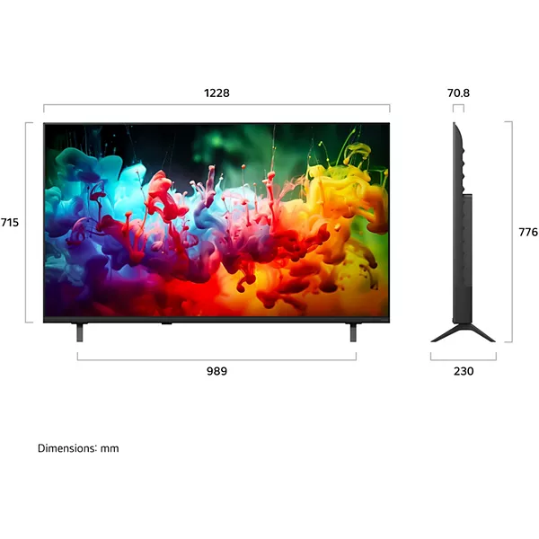TV Mini LED LG 55QNED71B 2026 — vue 2