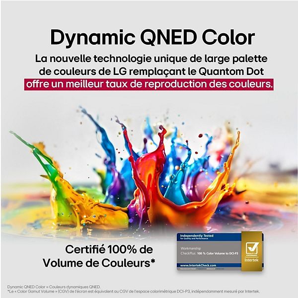 TV Mini Led LG 65QNED86A 2025 (164cm) — vue 3