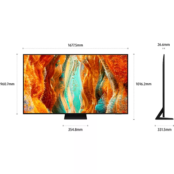 TV Mini LED SAMSUNG TQ75QN77F (2025) 75" (189 cm) 4K - 100Hz, NeoQLED (contrastes intenses) — vue 2