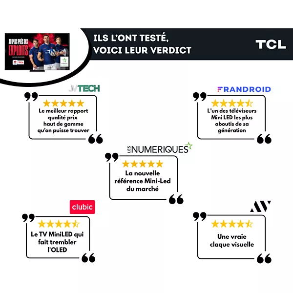 TV Mini Led TCL 65C89K 2025-65 pouces (164cm) — vue 2