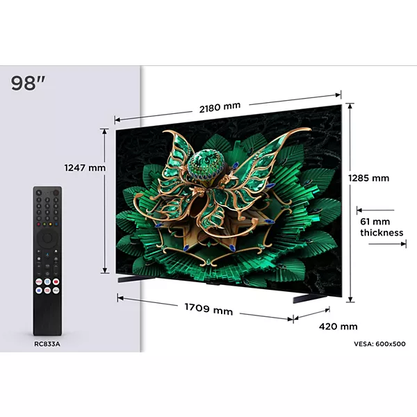 TV Mini Led TCL 98C79K 2025-98 pouces (248cm) — vue 4