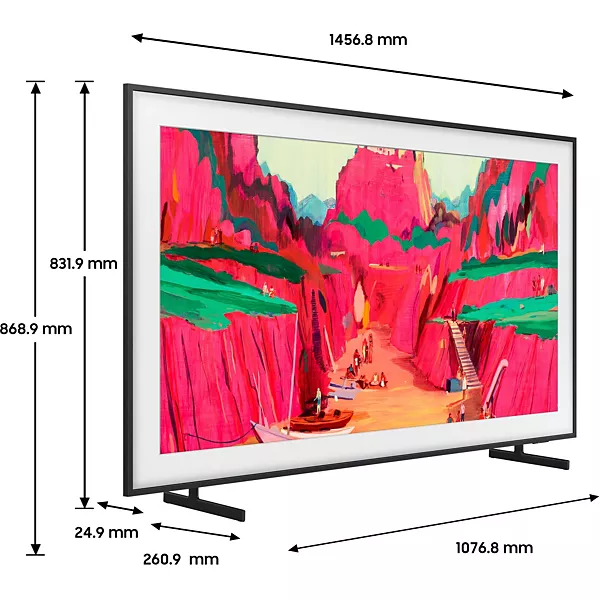 TV QLED SAMSUNG The Frame Pro 65LS03FW 2025 — vue 3