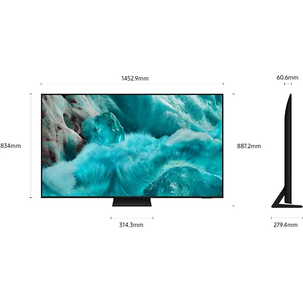 TV QLED SAMSUNG TQ65Q7F5 4K AI SmartTV 2025 — vue 2